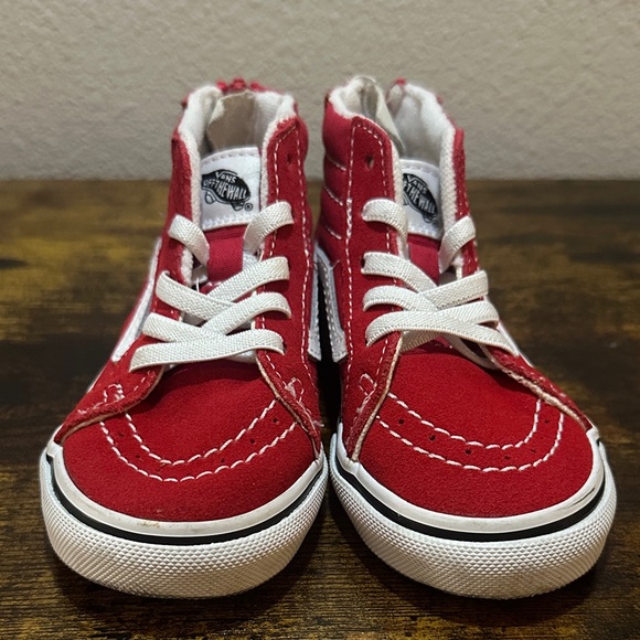 Vans Kids Toddler 7.5 Red High-Top Sneakers - Picture 6 of 6